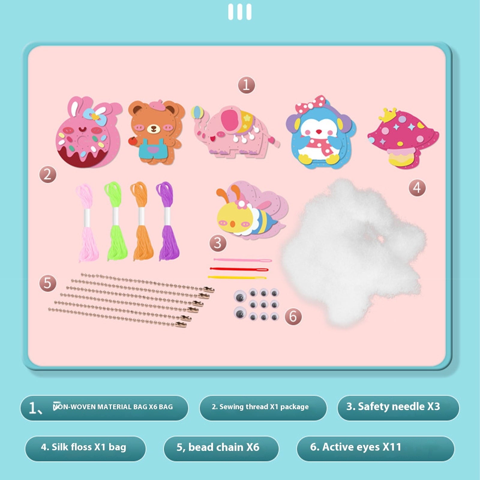 ToysYGift Sewing Kit for Kids Beginner Arts and Crafts, Make DIY Proje