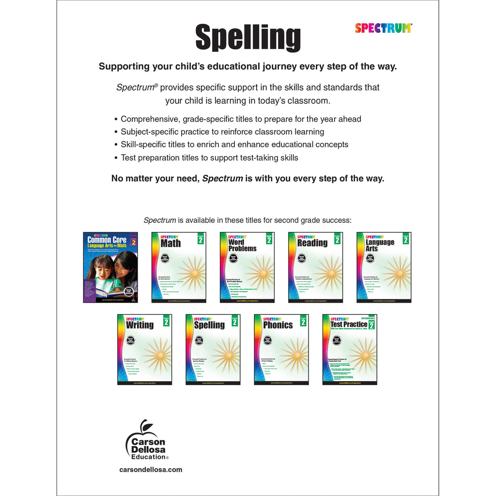 Spectrum Spectrum Spelling, Grade 2: Volume 29, (Paperback)