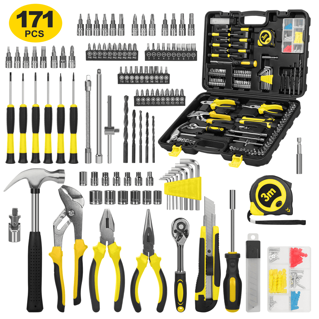 Cshidworld 171 Piece Socket Wrench Auto Repair Tool Combination Packag