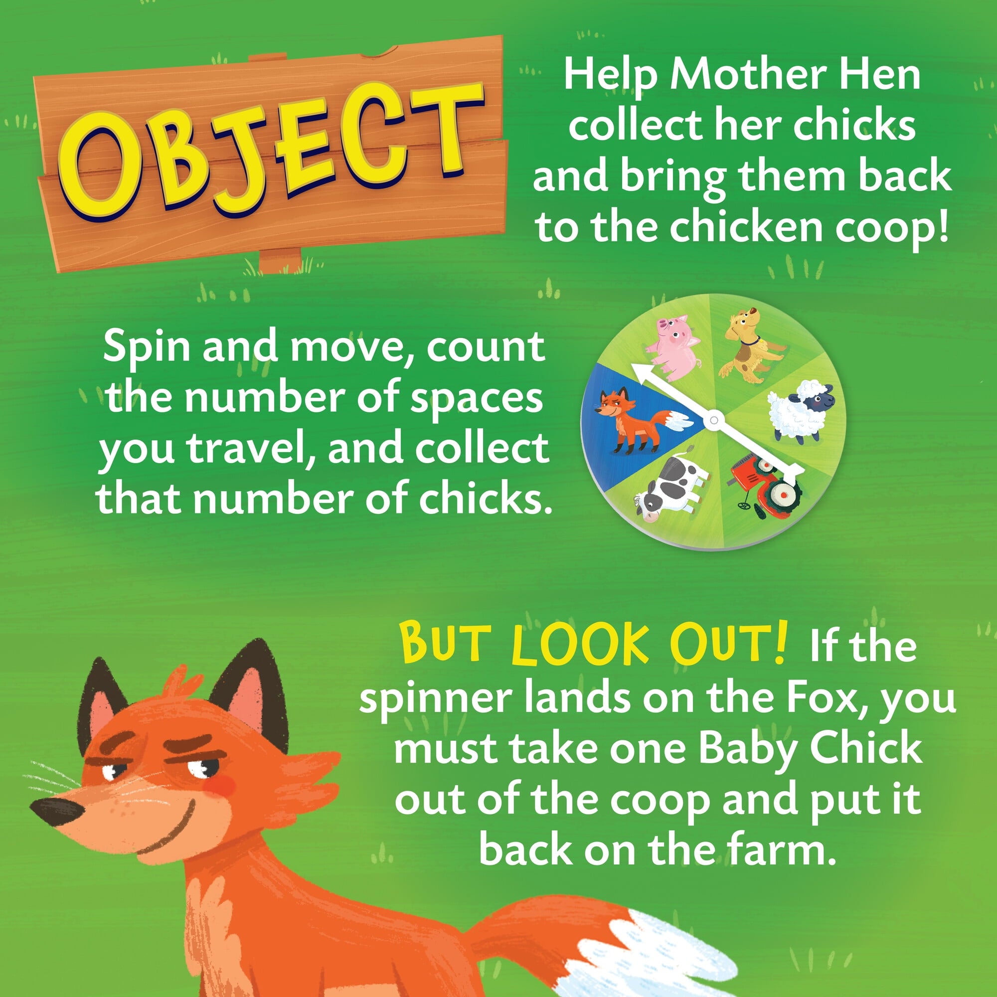 Peaceable Kingdom Count Your Chickens Cooperative Board Game for Presc