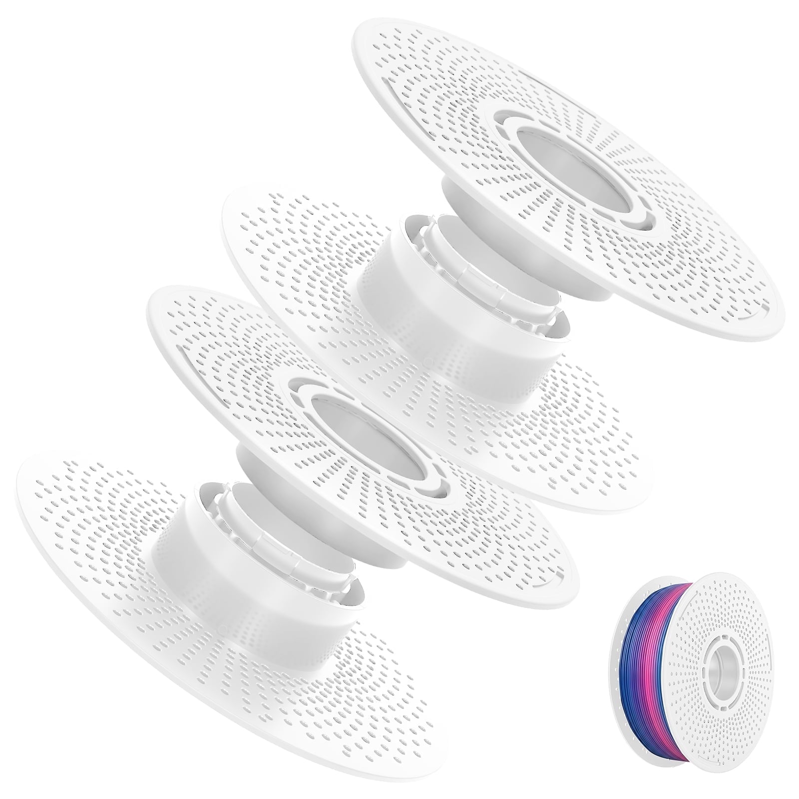 Reusable 3D Printer Filament Spool for Bambu Lab P1S P1P A1 X1C - 2Pcs