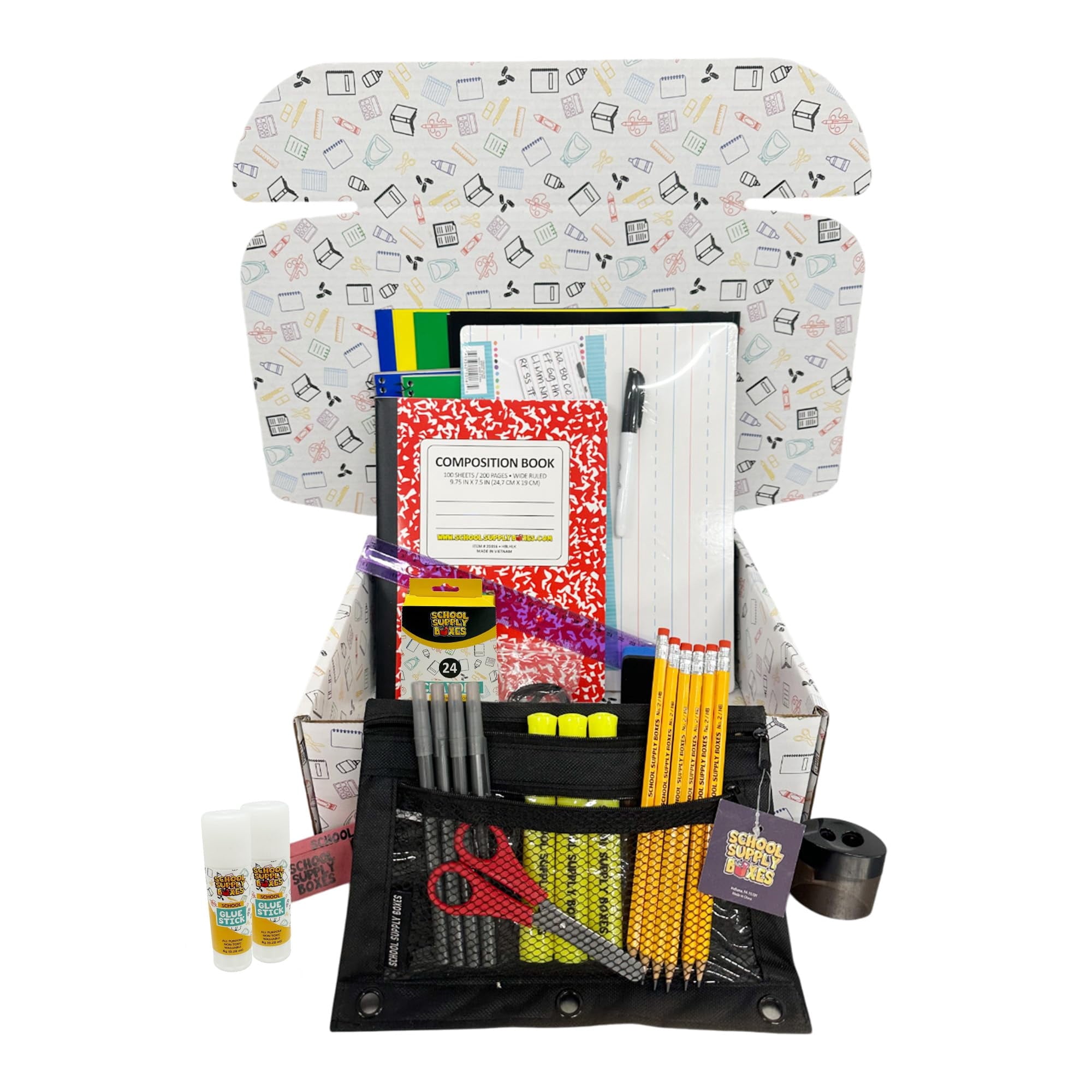 School Supply Boxes | Lapboard Case (4 Boxes) | Back to School Essenti