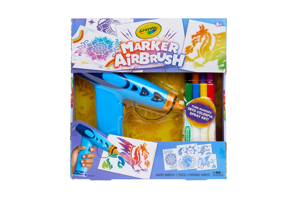 Crayola Marker Airbrush Spray Art Kit, DIY Arts and Crafts Kit, Screen