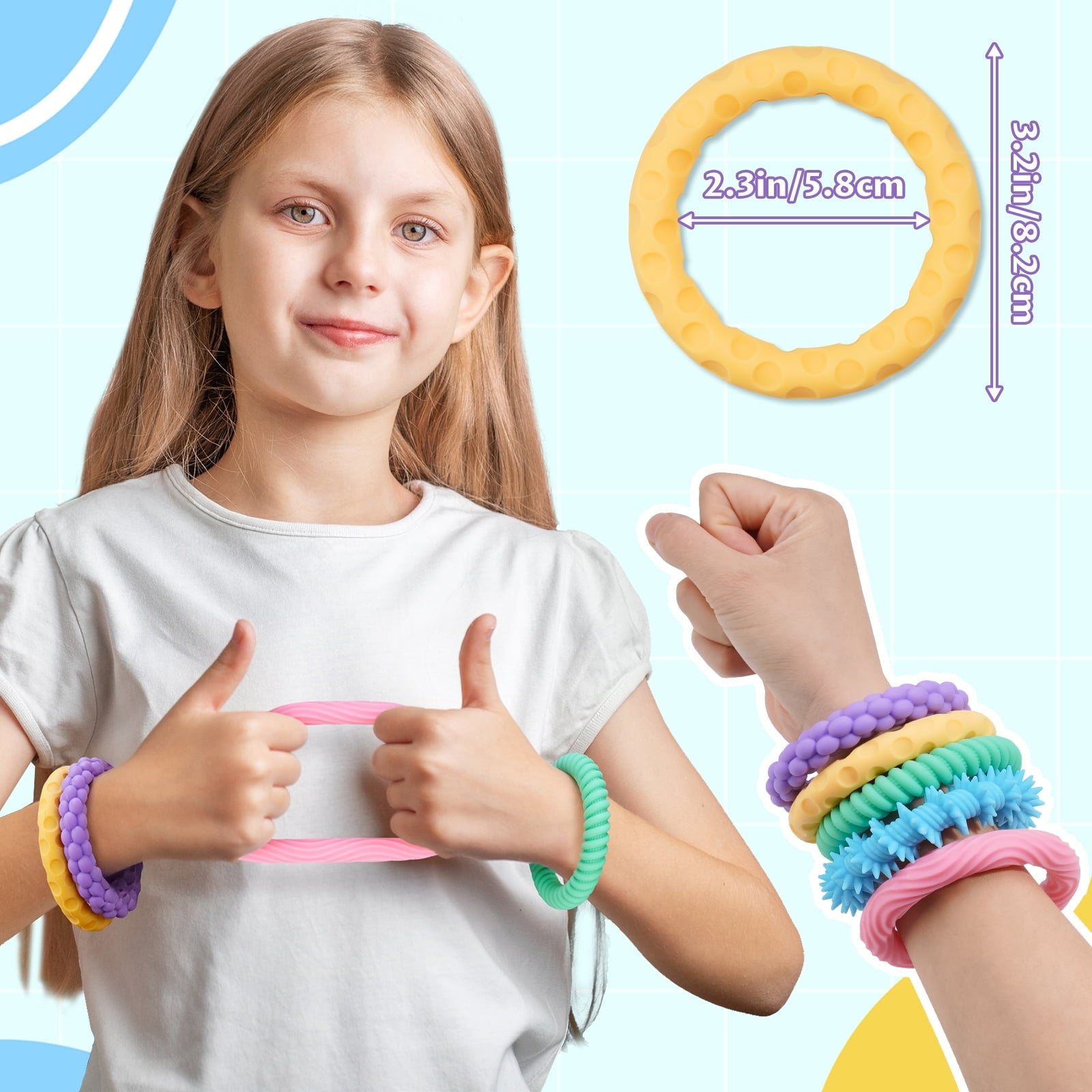 5-Pack Stretchy Bracelet Fidget