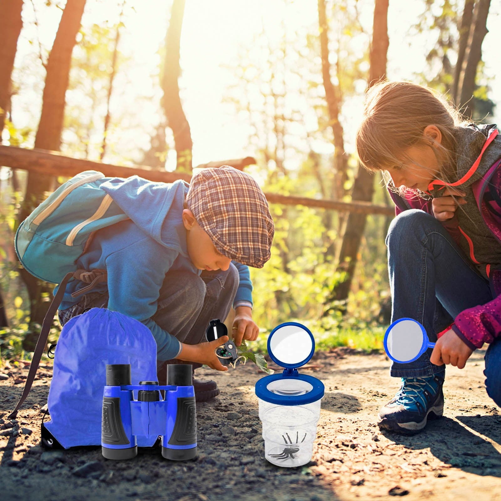 sdhkgrrt Outdoor Explorers Kit, 8 PieceKidsAdventure Set for BoysGirls