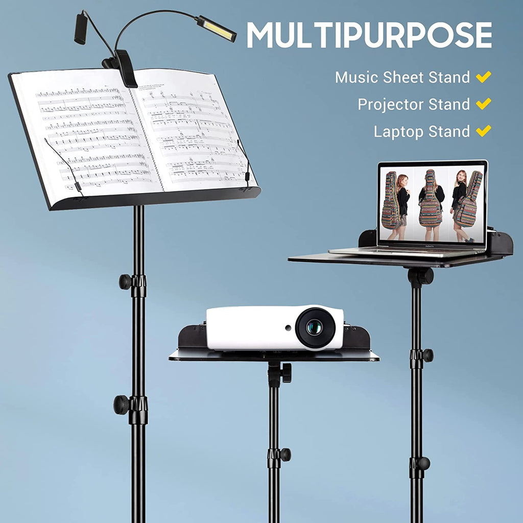 CAHAYA 6 IN 1 Sheet Music Stand with Stand Light Desktop Book Stand wi