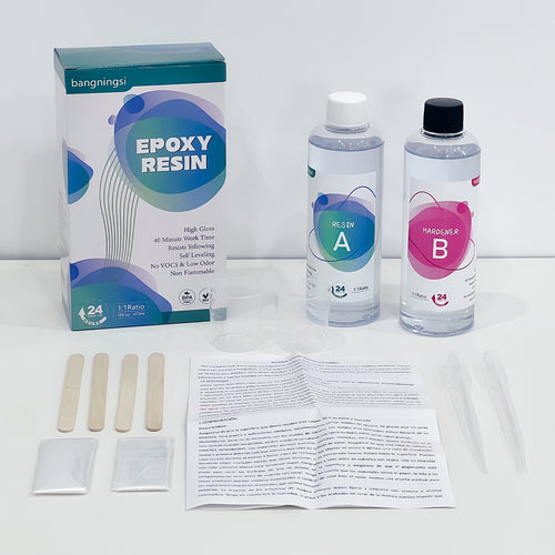 16oz Crystal Clear Epoxy Resin Kit, Fast-Curing, Not Yellowing & Bubbl