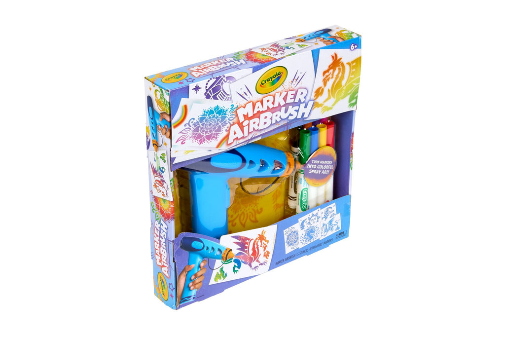 Crayola Marker Airbrush Spray Art Kit, DIY Arts and Crafts Kit, Screen