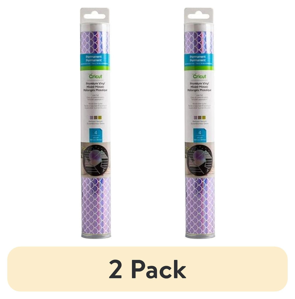 (2 pack) Cricut Premium Vinyl True Brushed Permanent, 12" x 48"