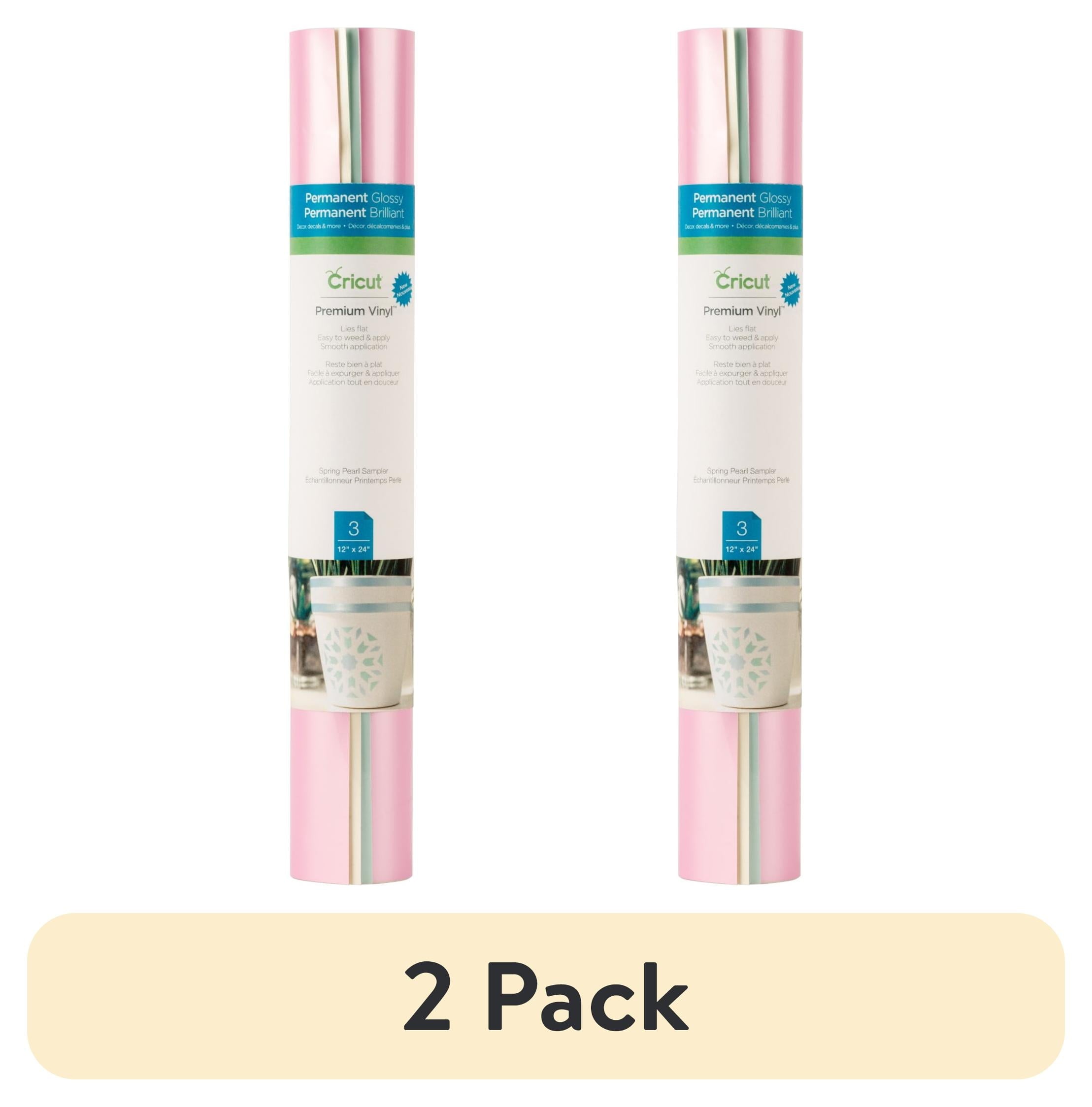 (2 pack) Cricut Premium Vinyl True Brushed Permanent, 12" x 48"