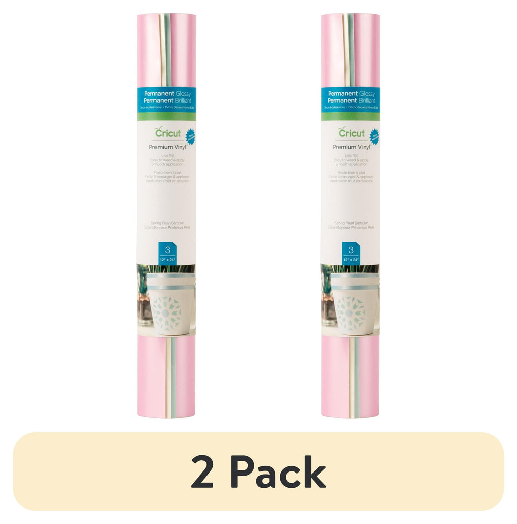 (2 pack) Cricut Premium Vinyl True Brushed Permanent, 12" x 48"