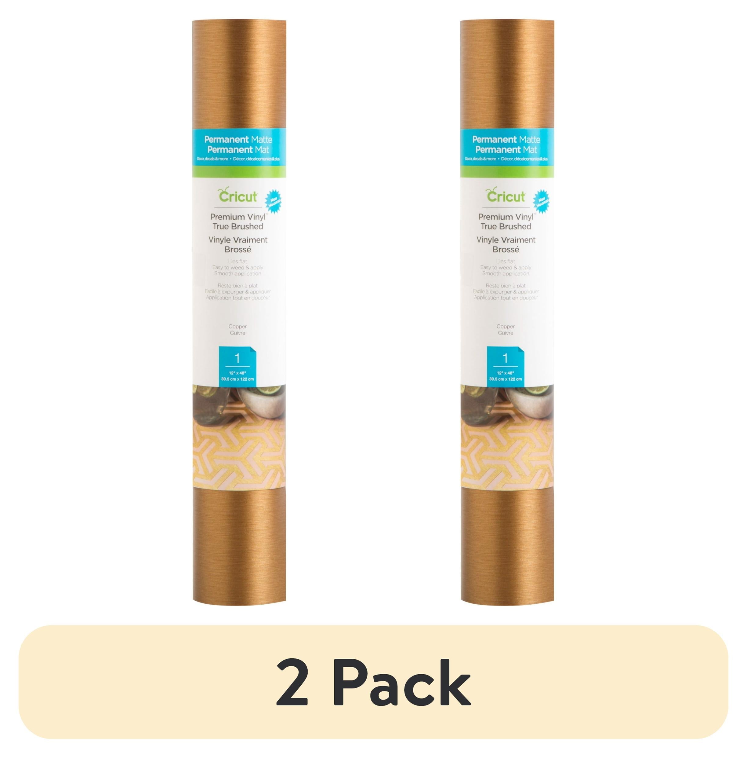 (2 pack) Cricut Premium Vinyl True Brushed Permanent, 12" x 48"