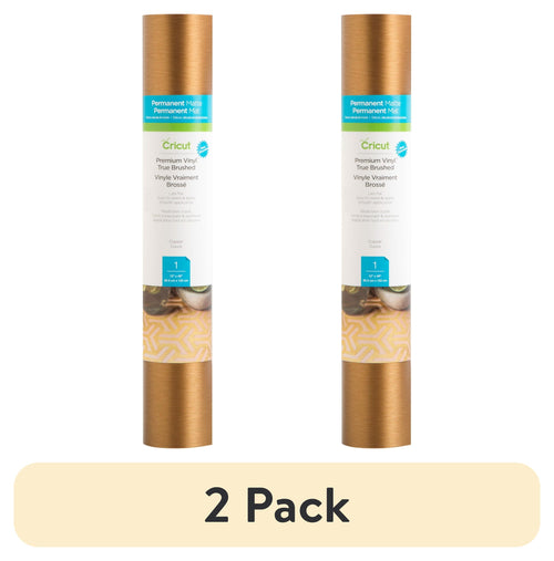 (2 pack) Cricut Premium Vinyl True Brushed Permanent, 12" x 48"