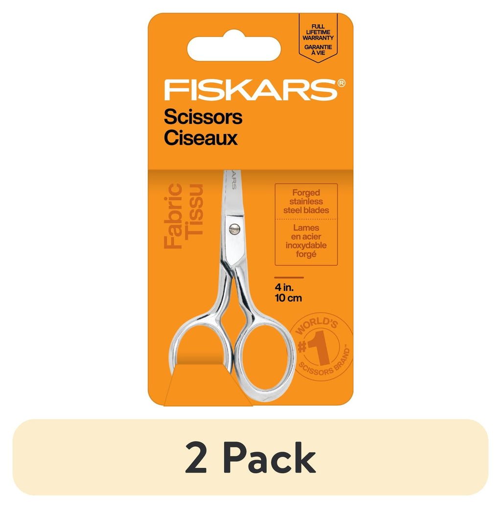Fiskars 4 Inch Forged Steel Embroidery Scissors, Silver