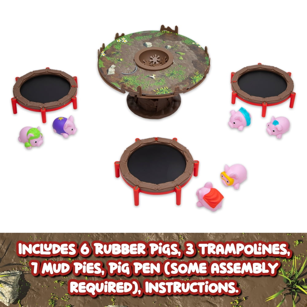 PlayMonster Pigs on Trampolines, Family Board Game, 2 to 3 Players, Ch