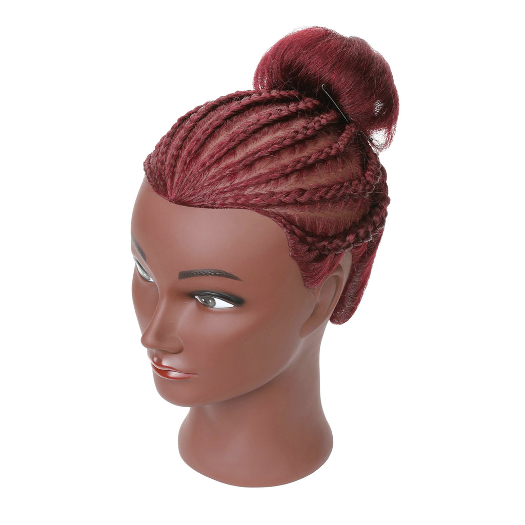LOHXINHAIR African American Mannequin Head 100% Human Hair for Practic