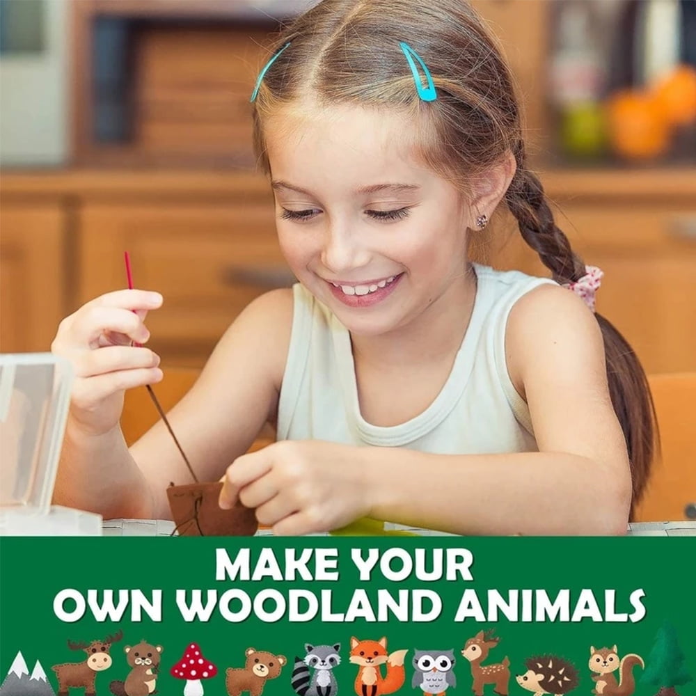Jetcloudlive Kids Sewing Kit Woodland Animals Craft Kit - Make Your Ow