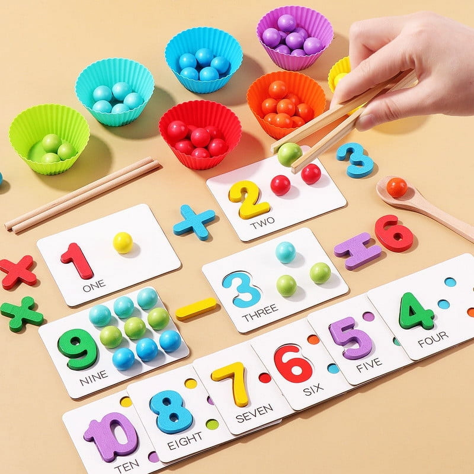 Colorful Silicone Digital Learning Game,Math Enlightenment Toy,Educati