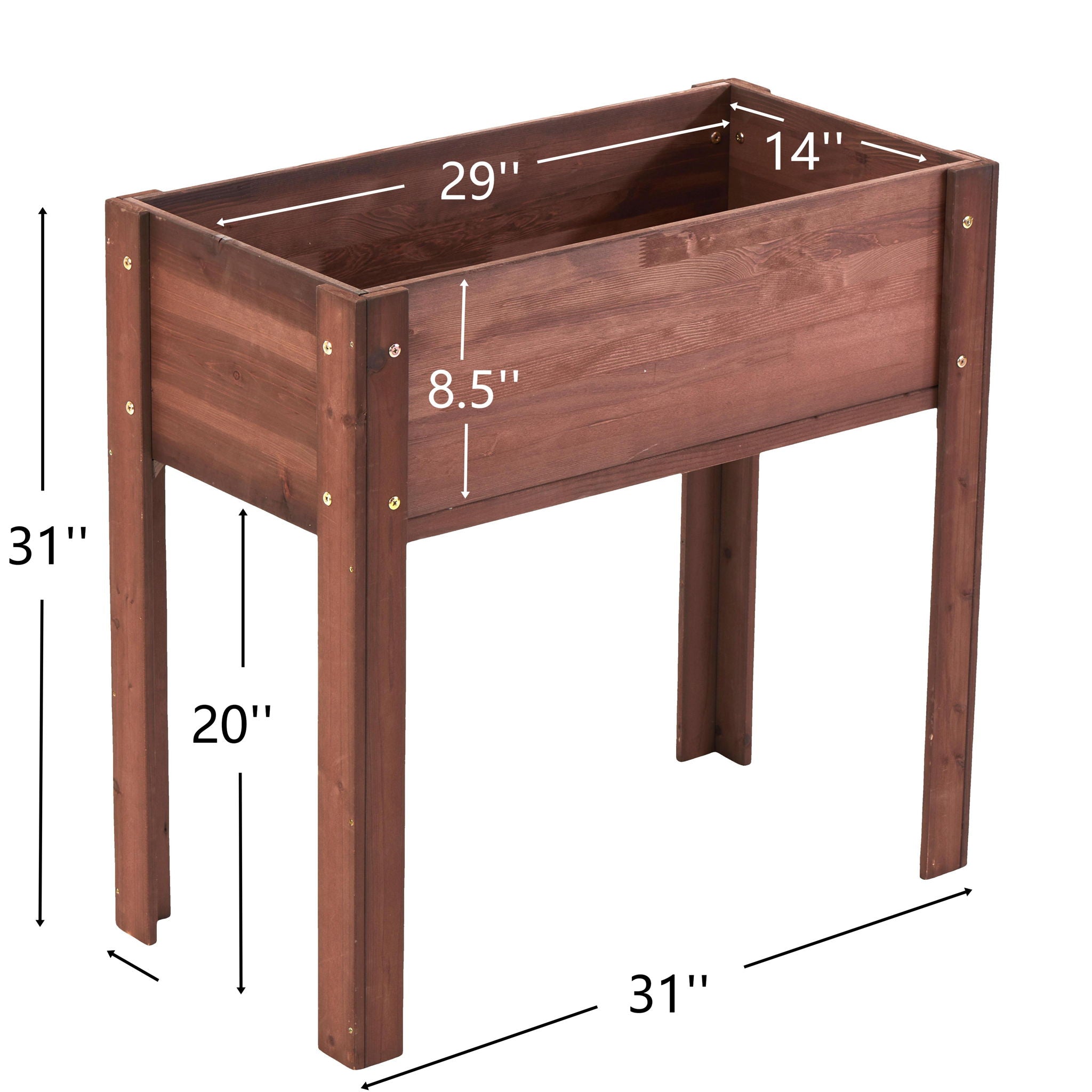 Raised Garden Bed With Legs, Elevated Planter Box For Outdoor Plants