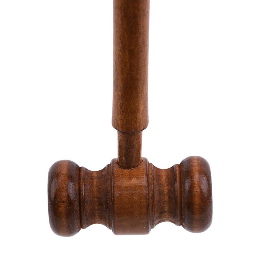 1PC Crafted Court Hammer Gavel Handmade Wooden Auction Lawyer Judge Ha
