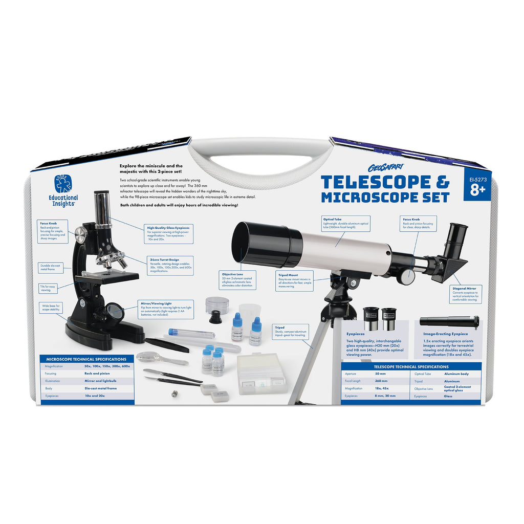 Educational Insights Beginner Telescope & Microscope Science Set, STEM