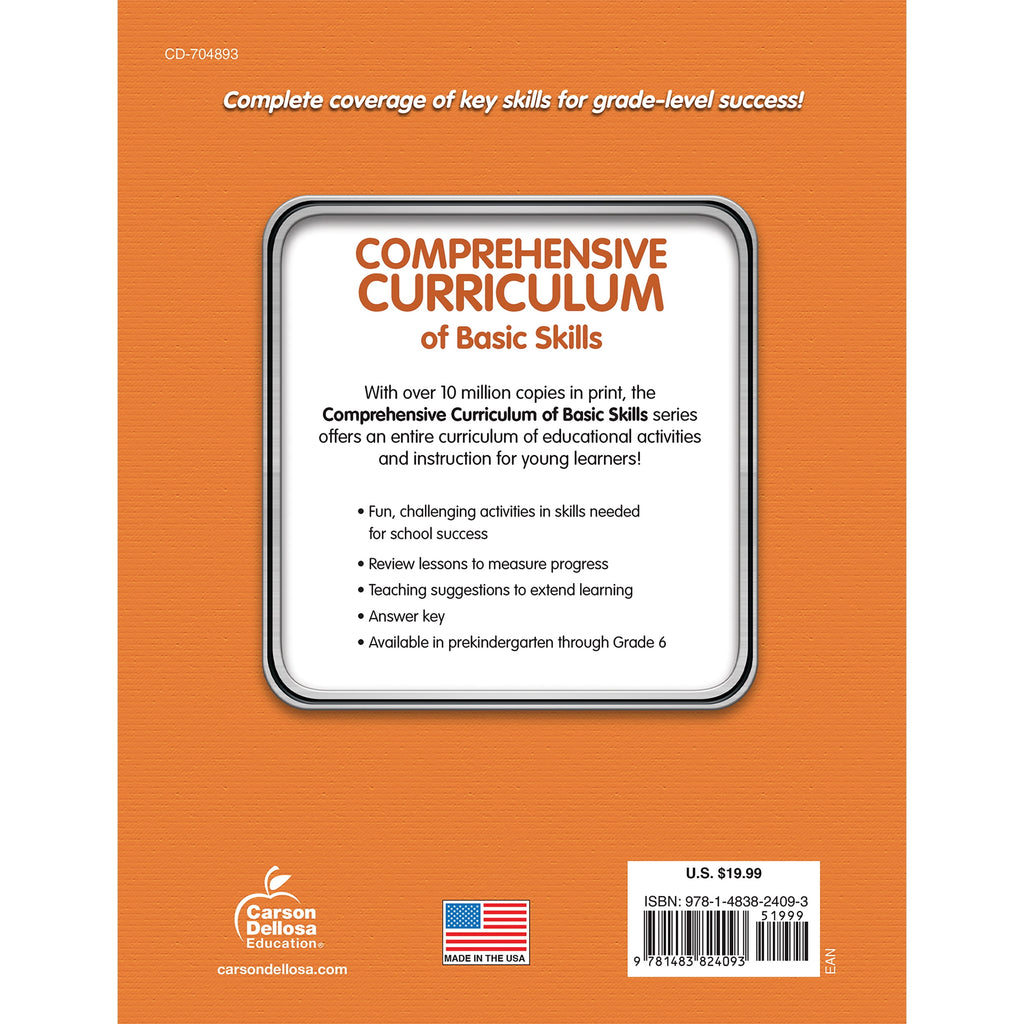 Carson Dellosa Comprehensive Curriculum of Basic Skills Workbook (544)