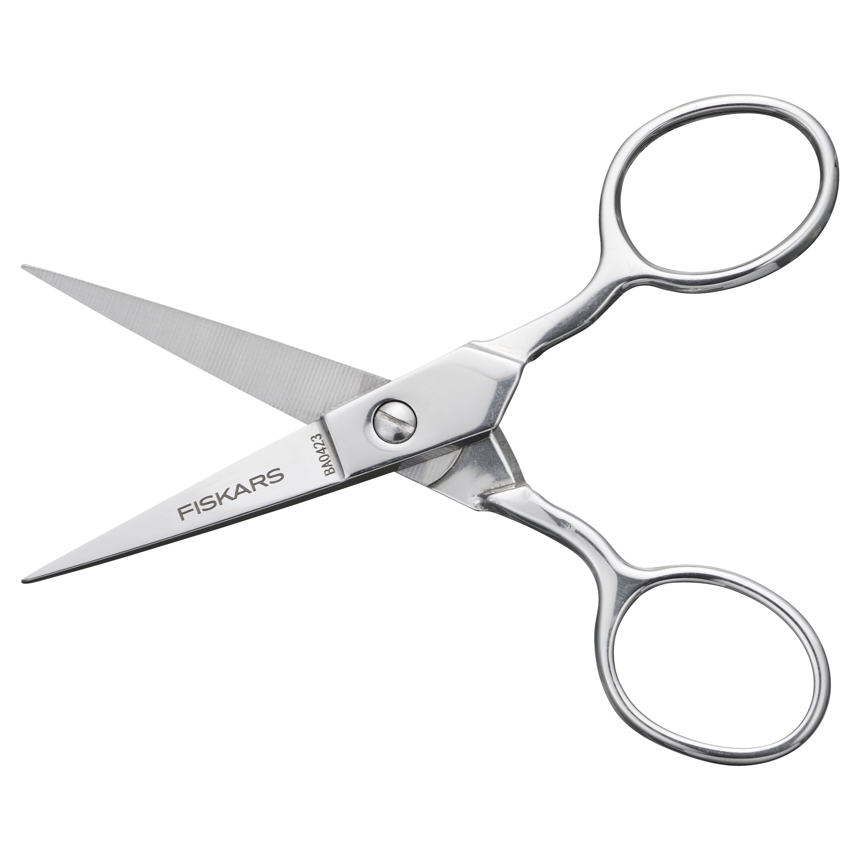 Fiskars 4 Inch Forged Steel Embroidery Scissors, Silver