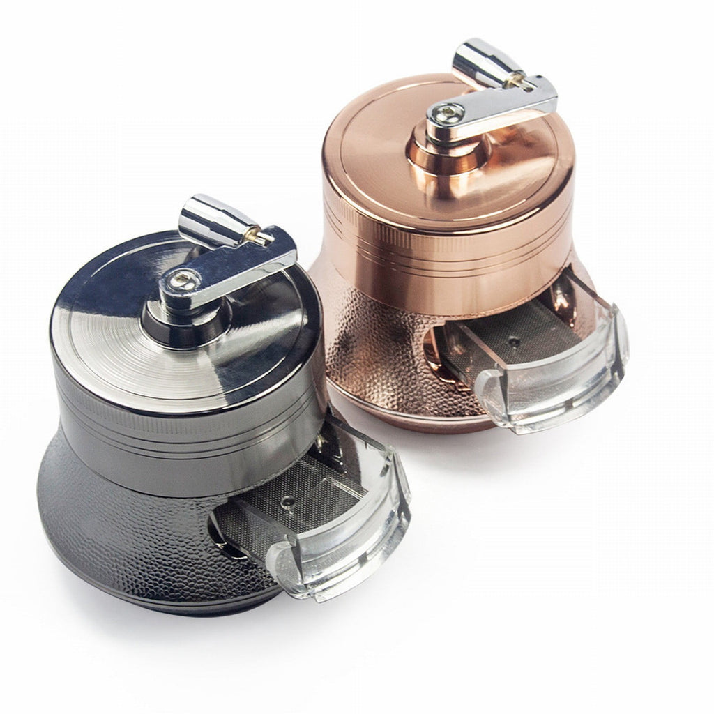 SUSHANG 4 Inch Hand Crank Grinder - Clear Top Coffee Bean & Spice Mill