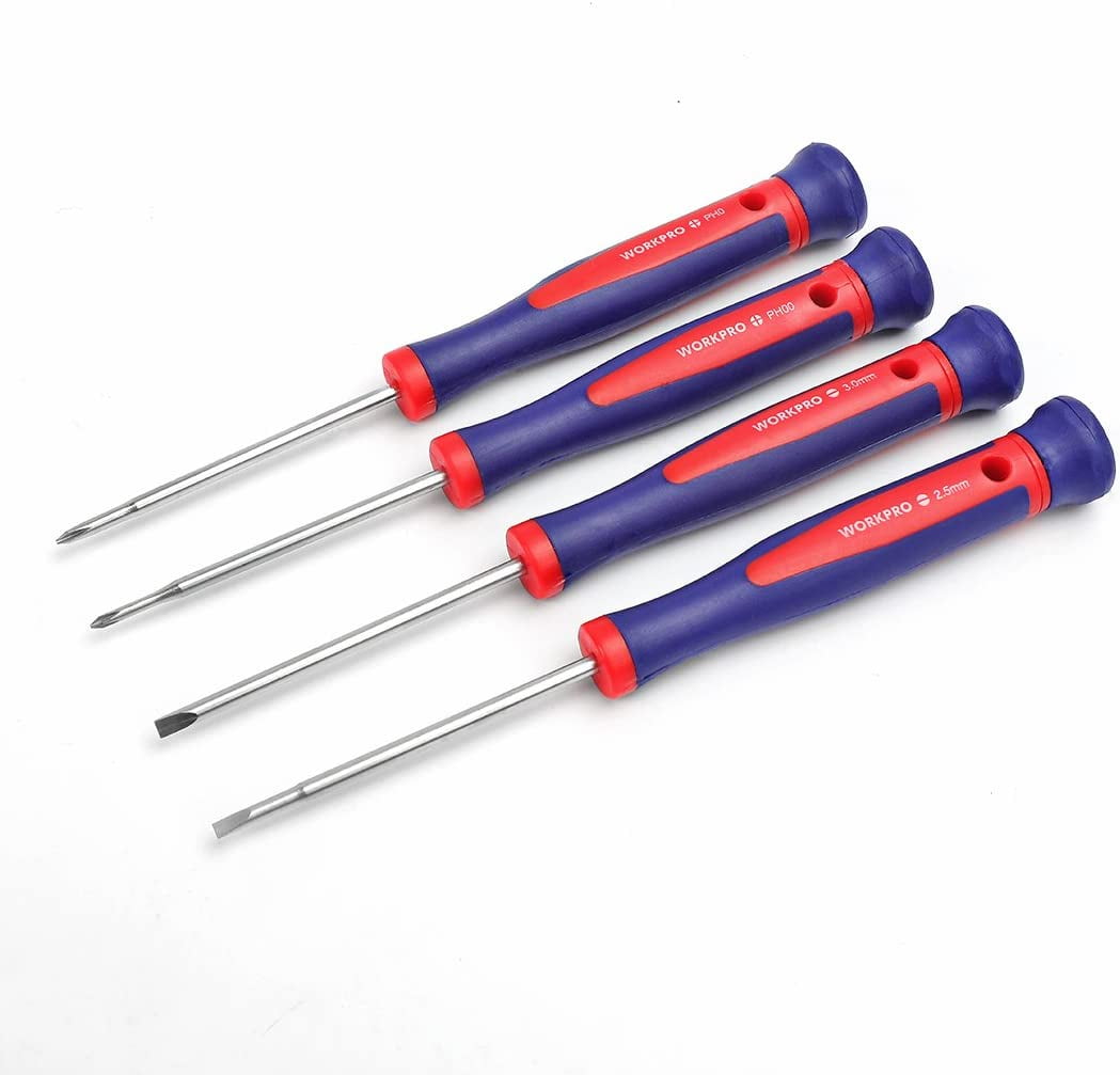 WORKPRO 125-Piece Household Tool Kit – 3.6V Rechargeable Screwdriver