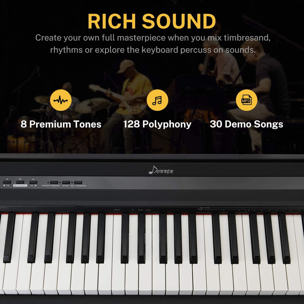 Donner DEP-10 Digital Piano 88 Key Weighted, Full-Size Electric Piano