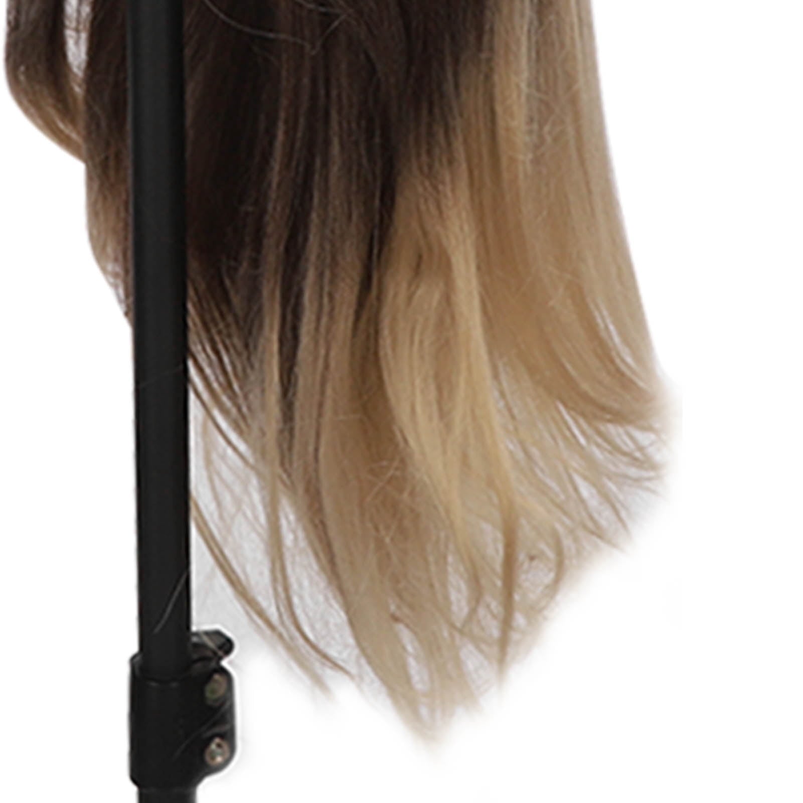 Yajisi Blonde Gray Gradient Synthetic Hair Mannequin Head Complete Set