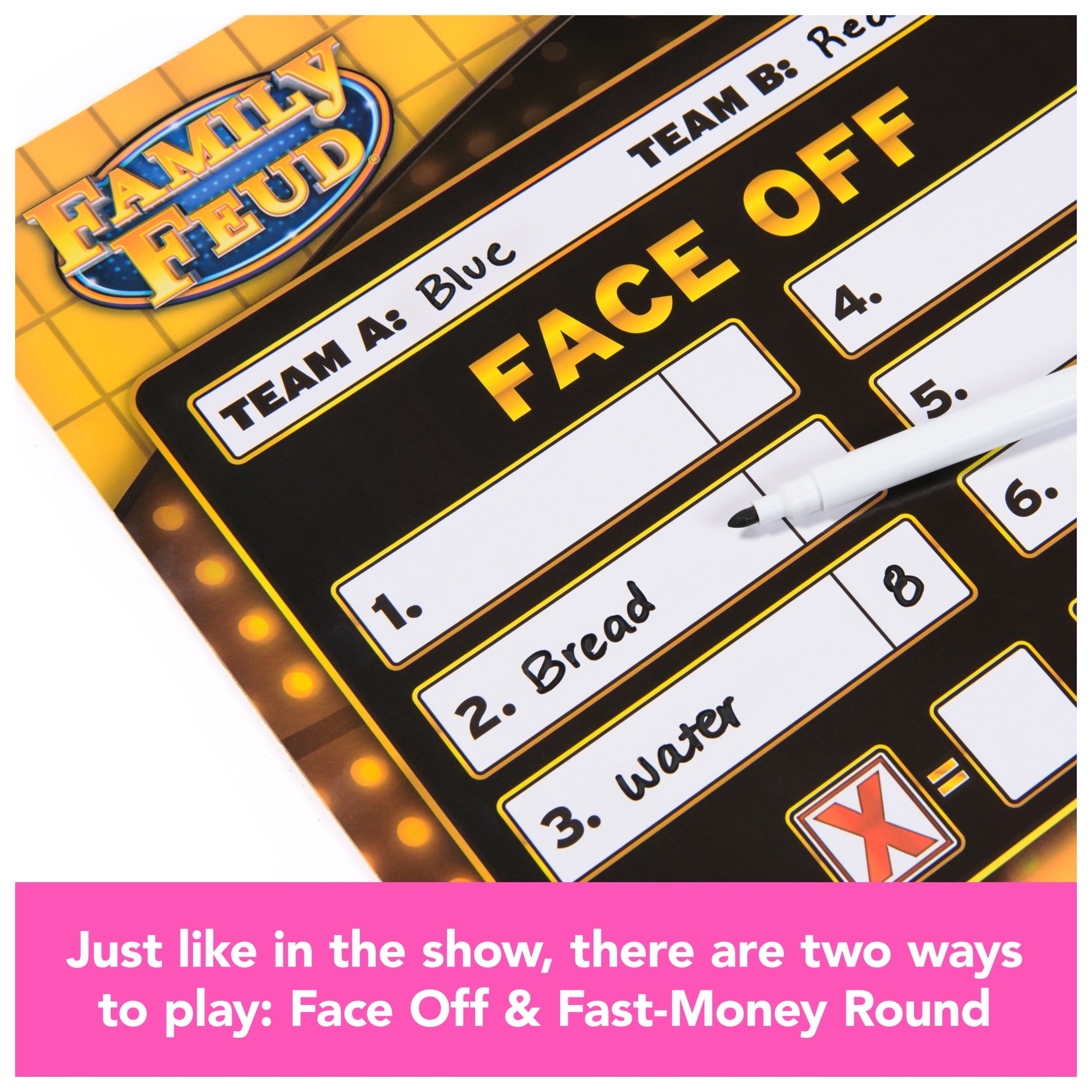 Family Feud Game, All-New Gold Edition Steve Harvey Board Game for Hil