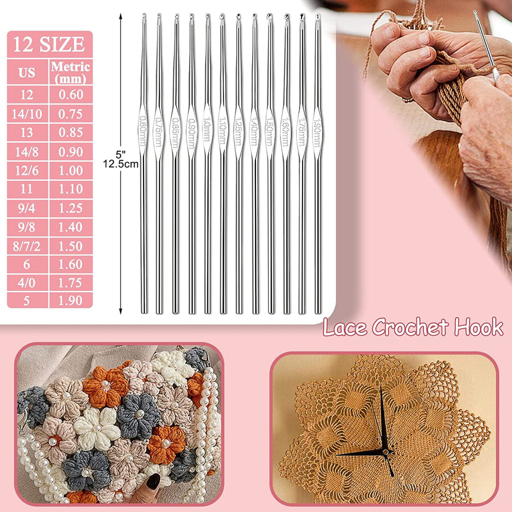 Wiher Upgraded Hanging Crochet Kit Beginners, 63PCS Crochet Hook Set w