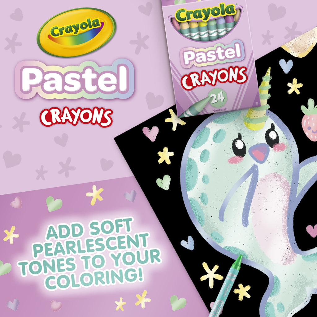 Crayola 24 Ct Pastel Crayons, School Supplies, Art Supplies, Creative