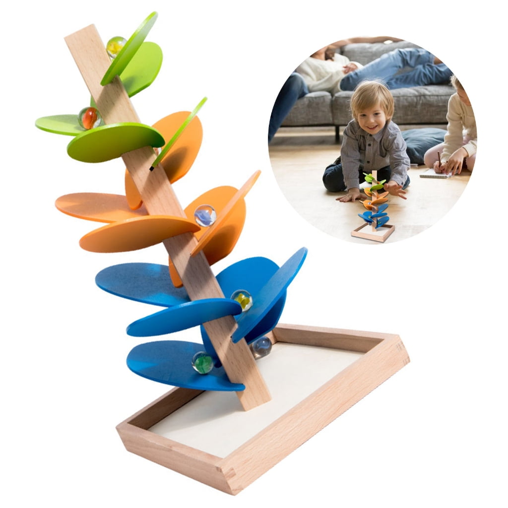 lanema Rainbow Music Tree Toy Wooden Ball Drop For Kids Educational Le