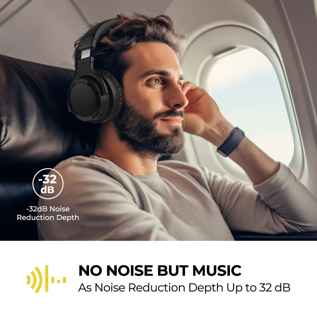 Bluetooth Headphones Noise Cancelling Headphones Wireless & Wired over