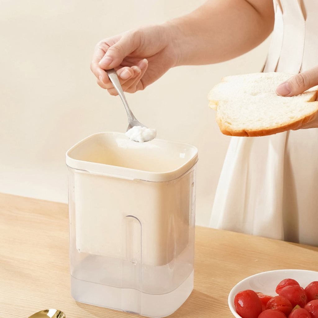Homemade Yogurt Separator with 225 Mesh Filter - Adjustable Spring Pre