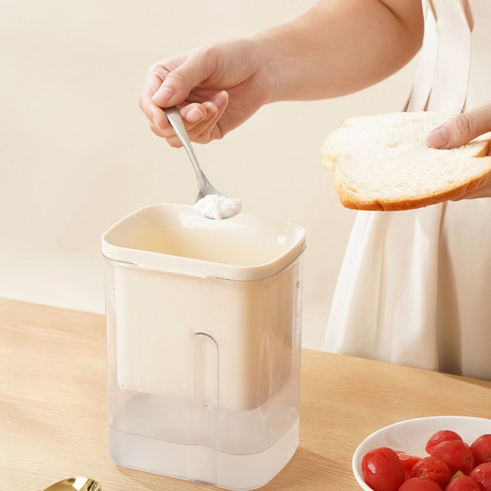 Homemade Yogurt Separator with 225 Mesh Filter - Adjustable Spring Pre