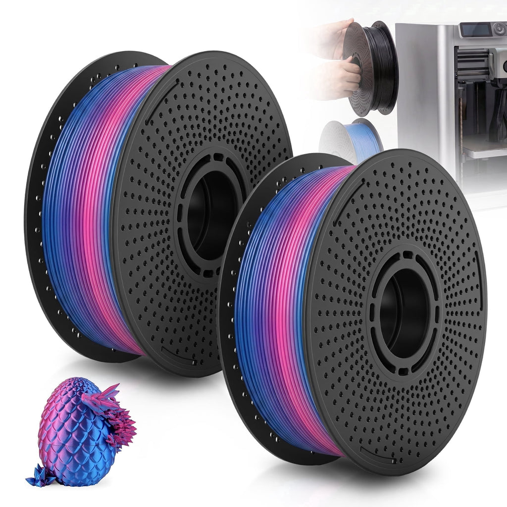 TMWEFUSC PLA 3D Printer Filaments with 2 Pieces for Bambu Lab P1S P1P