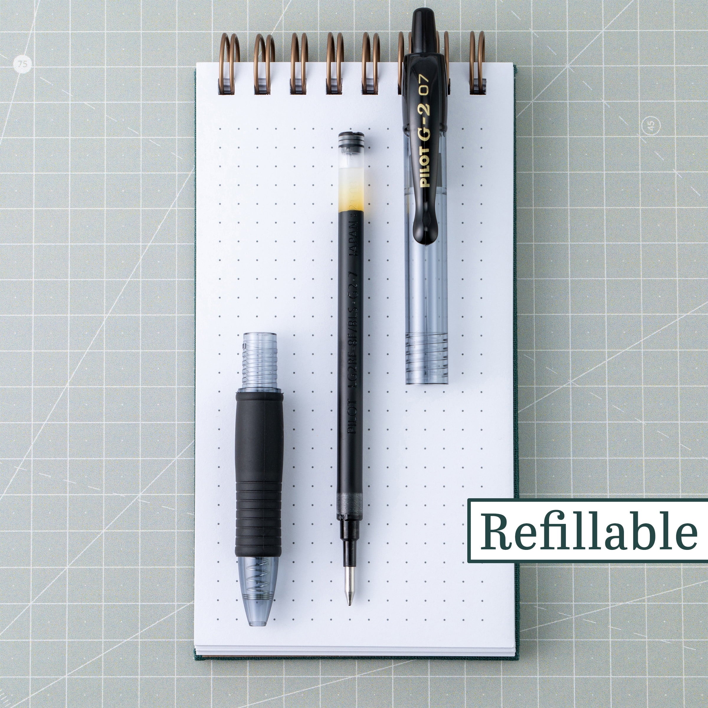 Pilot G2 Retractable Gel Ink Pens, Fine Point, 0.7mm. Black Ink, 5 Pac