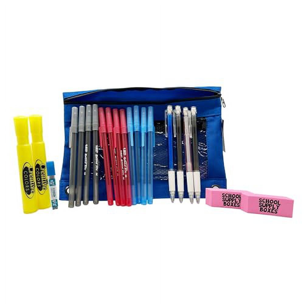 Secondary School Essentials Back to School Pencil Bag - 22 Pieces