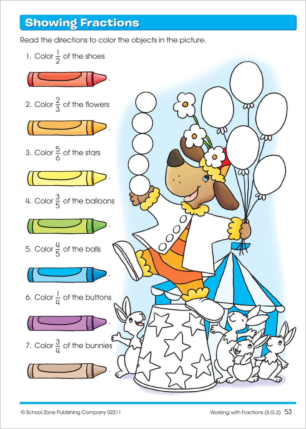 School Zone Time, Money & Fractions Workbook