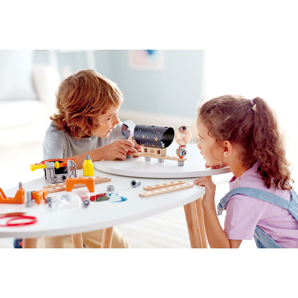Hape: Junior Inventor: Optical Science Lab - 54pcs, Wooden Building To
