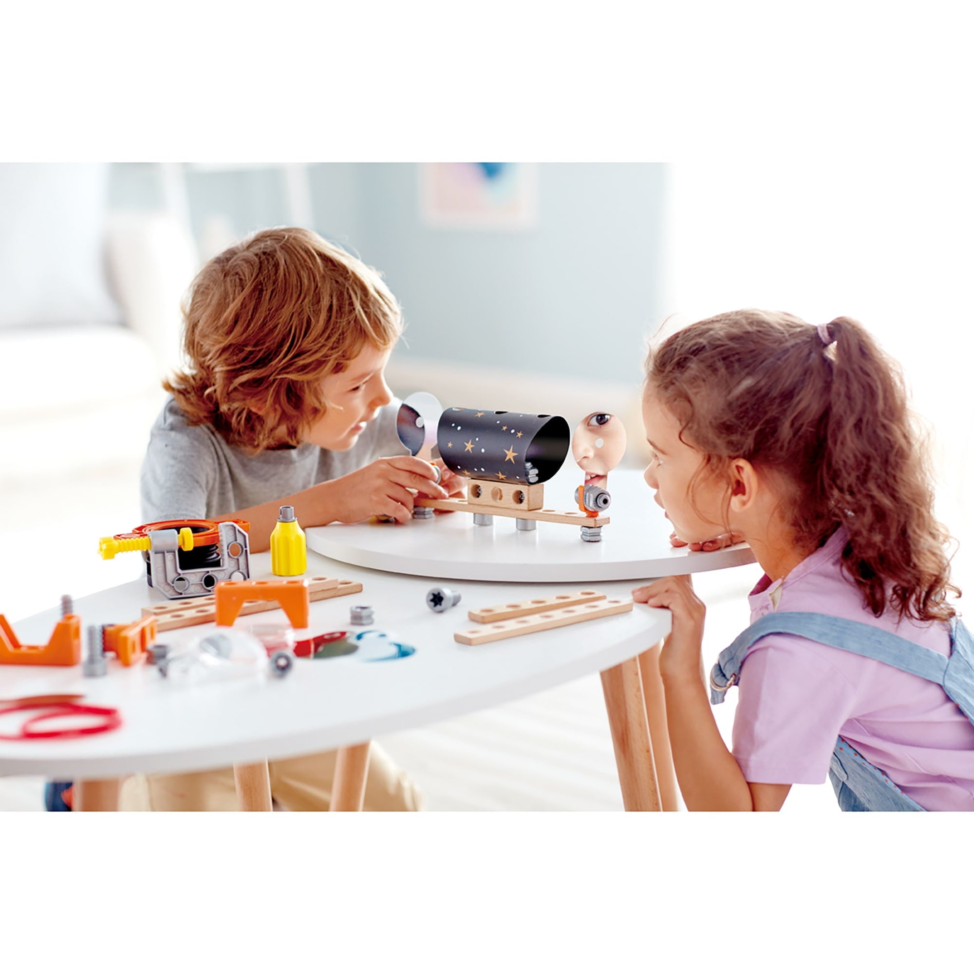 Hape: Junior Inventor: Optical Science Lab - 54pcs, Wooden Building To