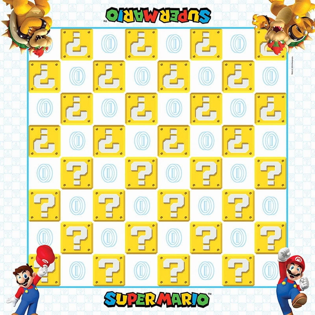 Super Mario™ vs Bowser Checkers & Tic Tac Toe Board Game, by Usaopol