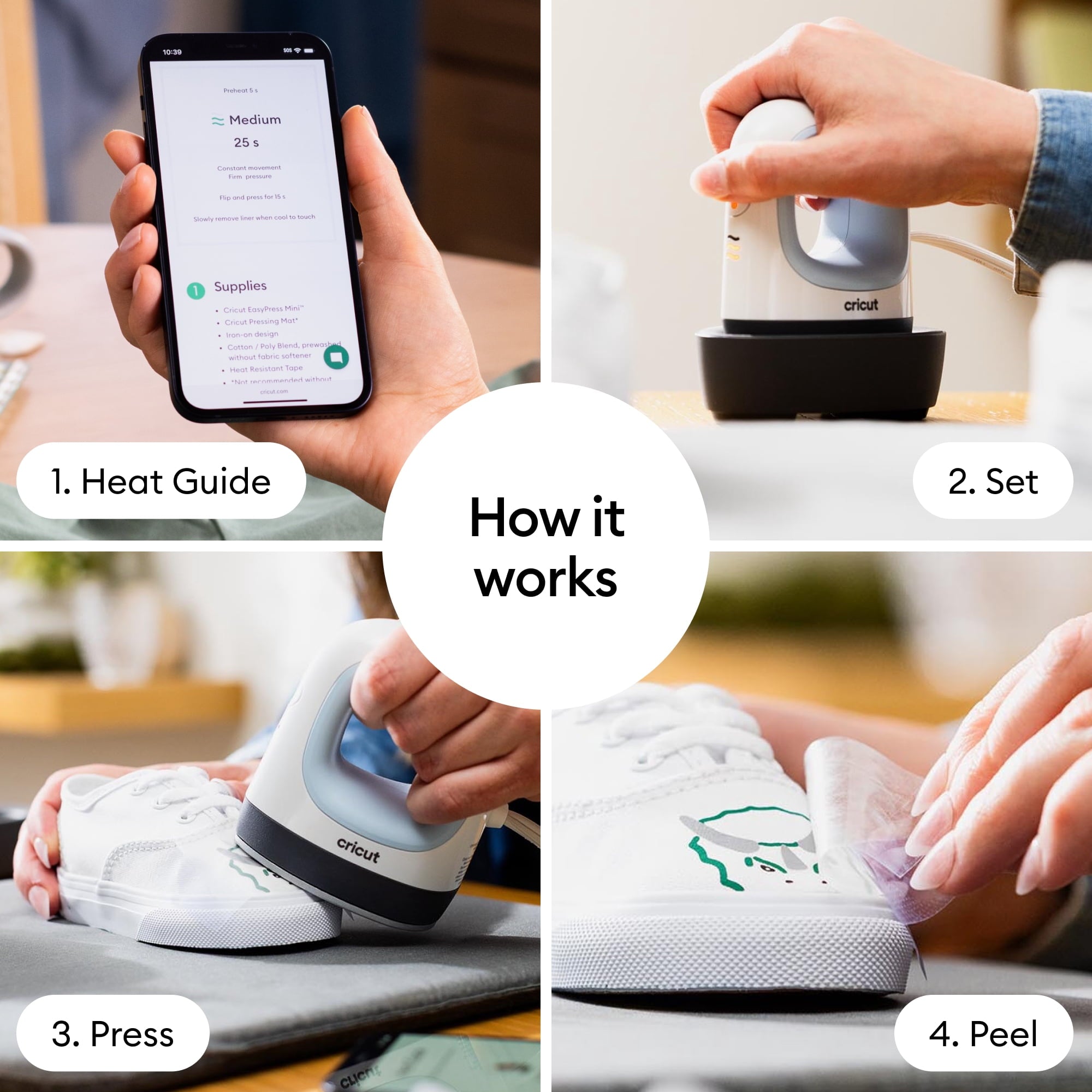 Cricut EasyPress Mini™, Zen Blue - Compact Handheld Heat Press Machi