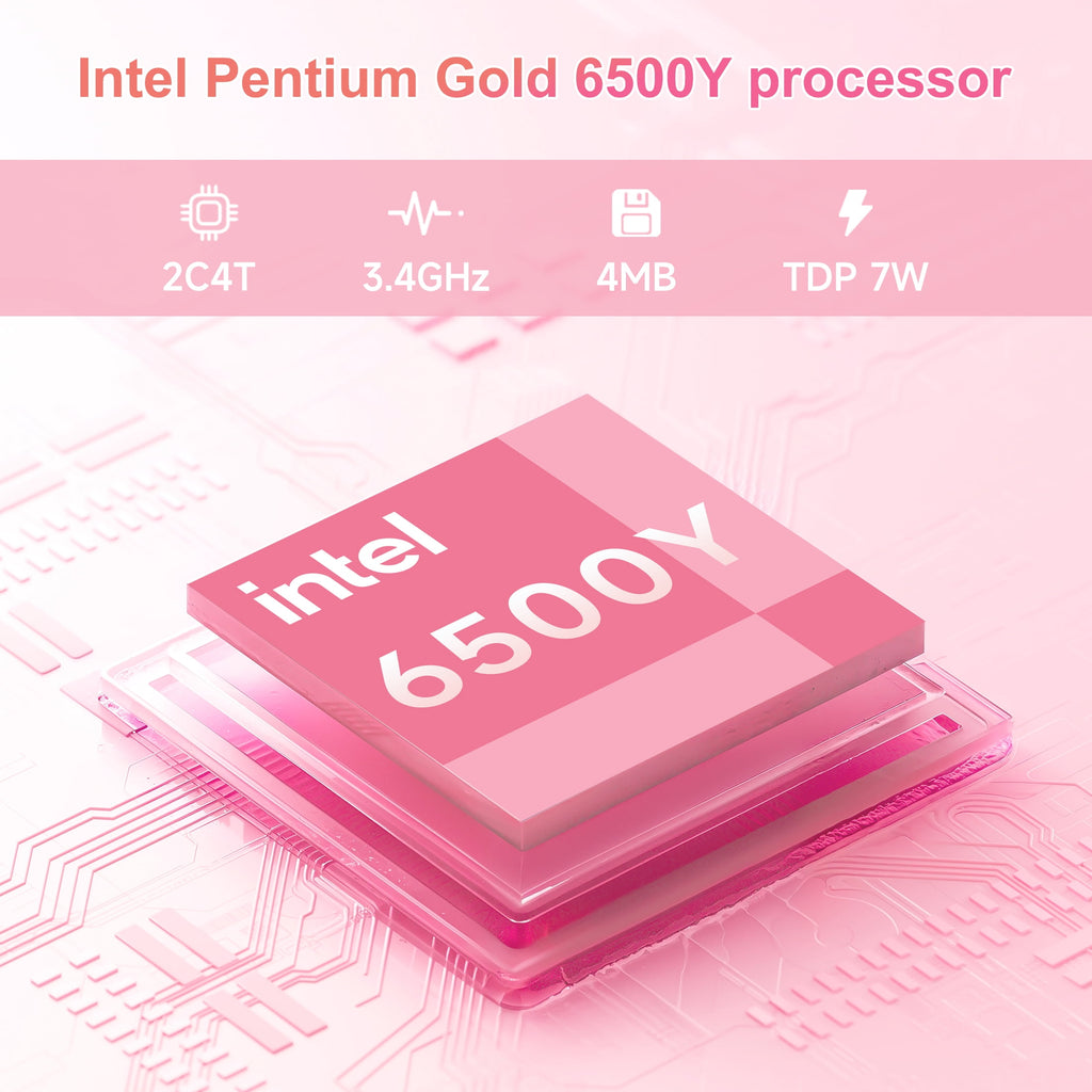HPUMLSE 15.6" Pink Laptop Computer, 16GB RAM 512GB SSD, Intel Pentium
