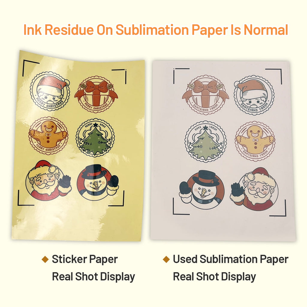 TransOurDream Sublimation Sticker Paper-15 Pcs 100% Glossy Clear Water