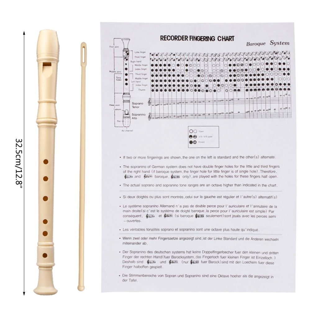 Aellinatey German Style Treble Flute Soprano Recorder Instrument C Key
