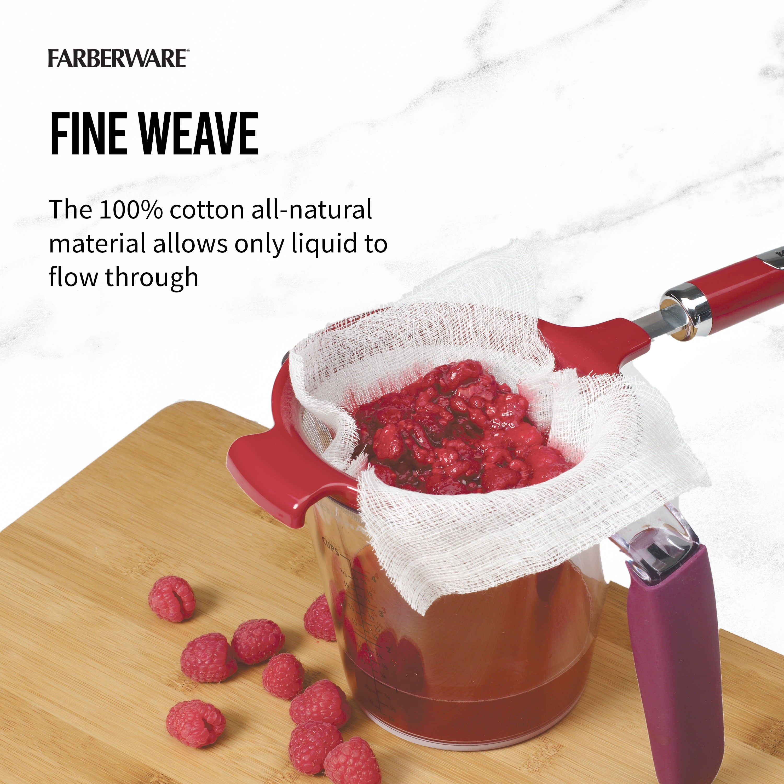 (3 pack) Farberware Cotton Canning Cheese Cloth 2 Square Yards White